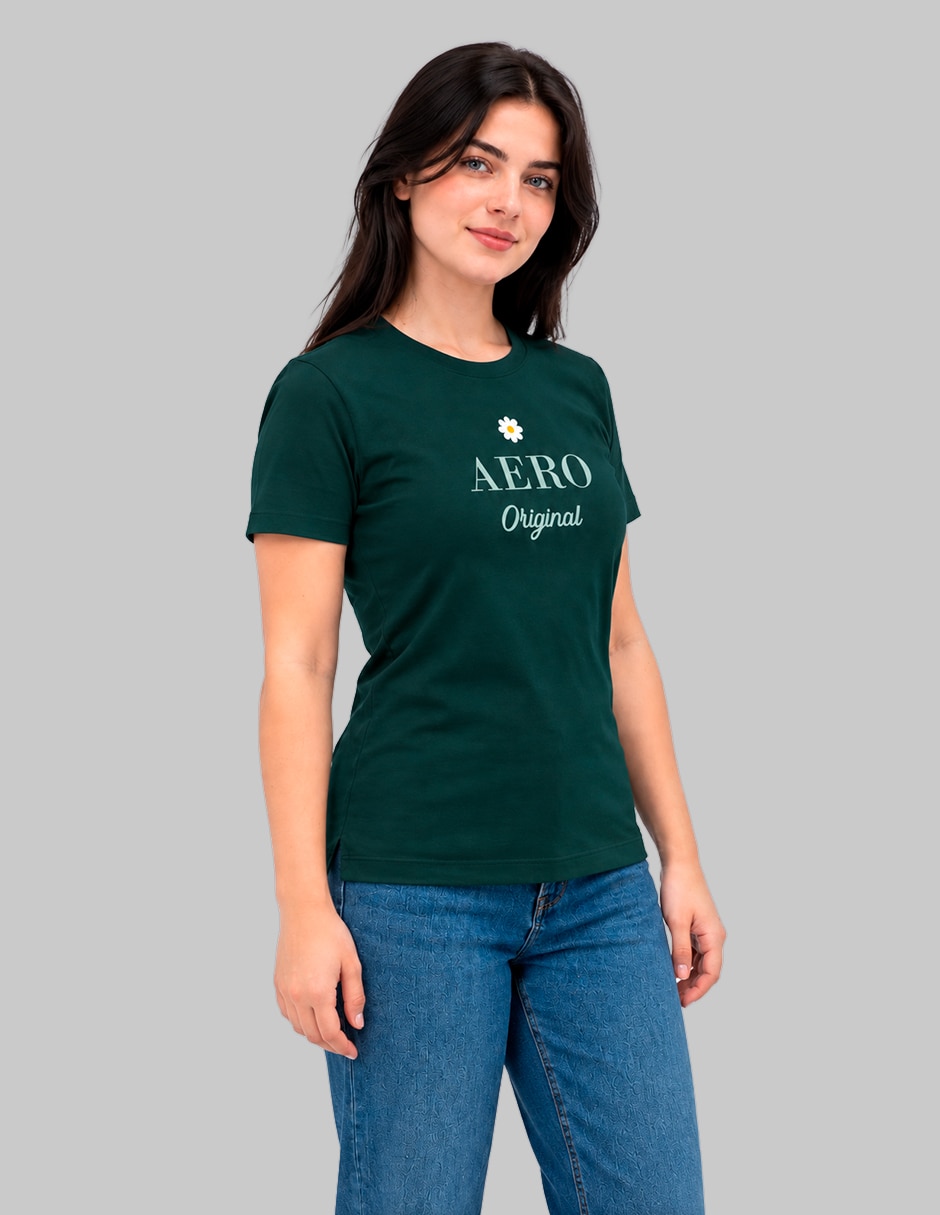 Playera manga corta cuello redondo para mujer 2