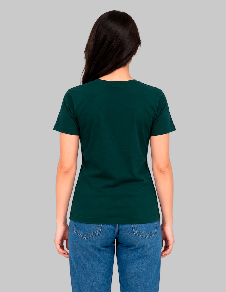 Playera manga corta cuello redondo para mujer 3