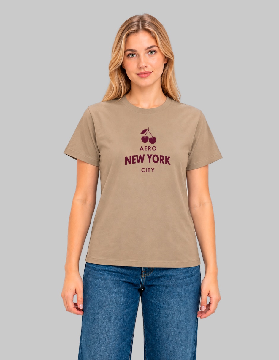 Playera manga corta cuello redondo para mujer Playera manga corta cuello redondo para mujer
