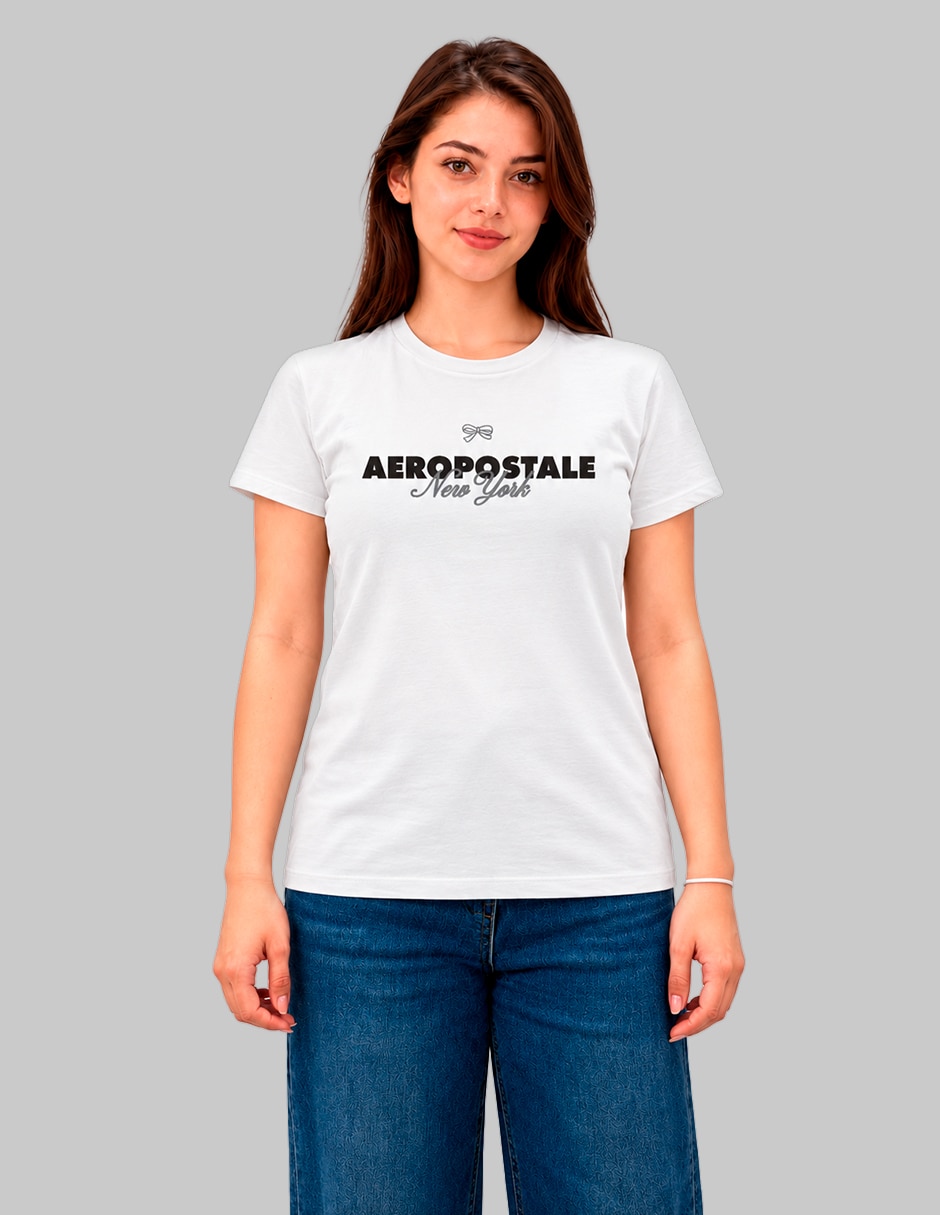 Playera manga corta cuello redondo para mujer Playera manga corta cuello redondo para mujer