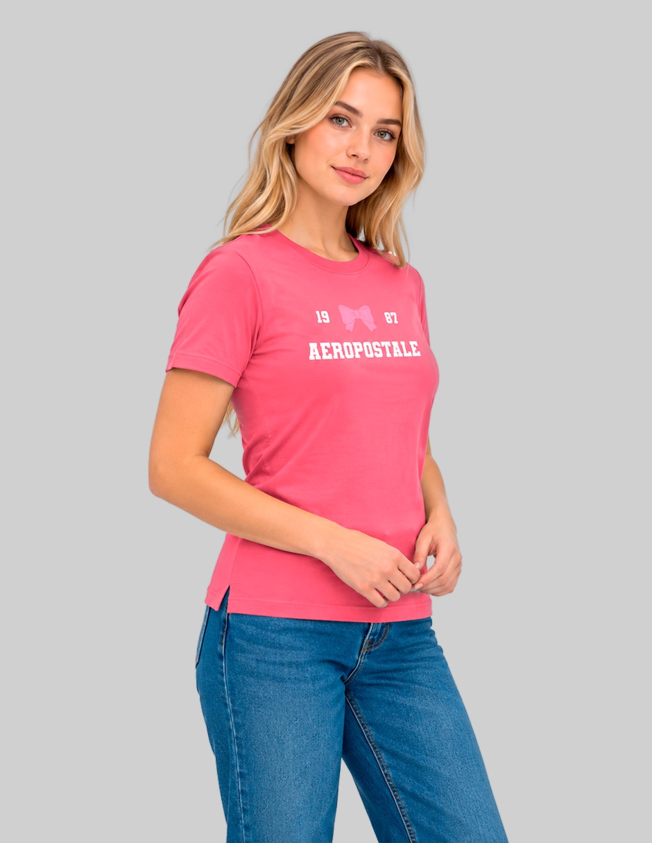 Playera manga corta cuello redondo para mujer 2
