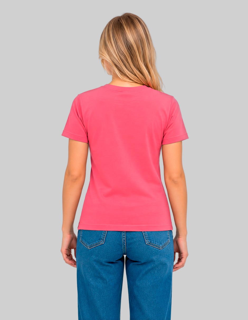 Playera manga corta cuello redondo para mujer 3