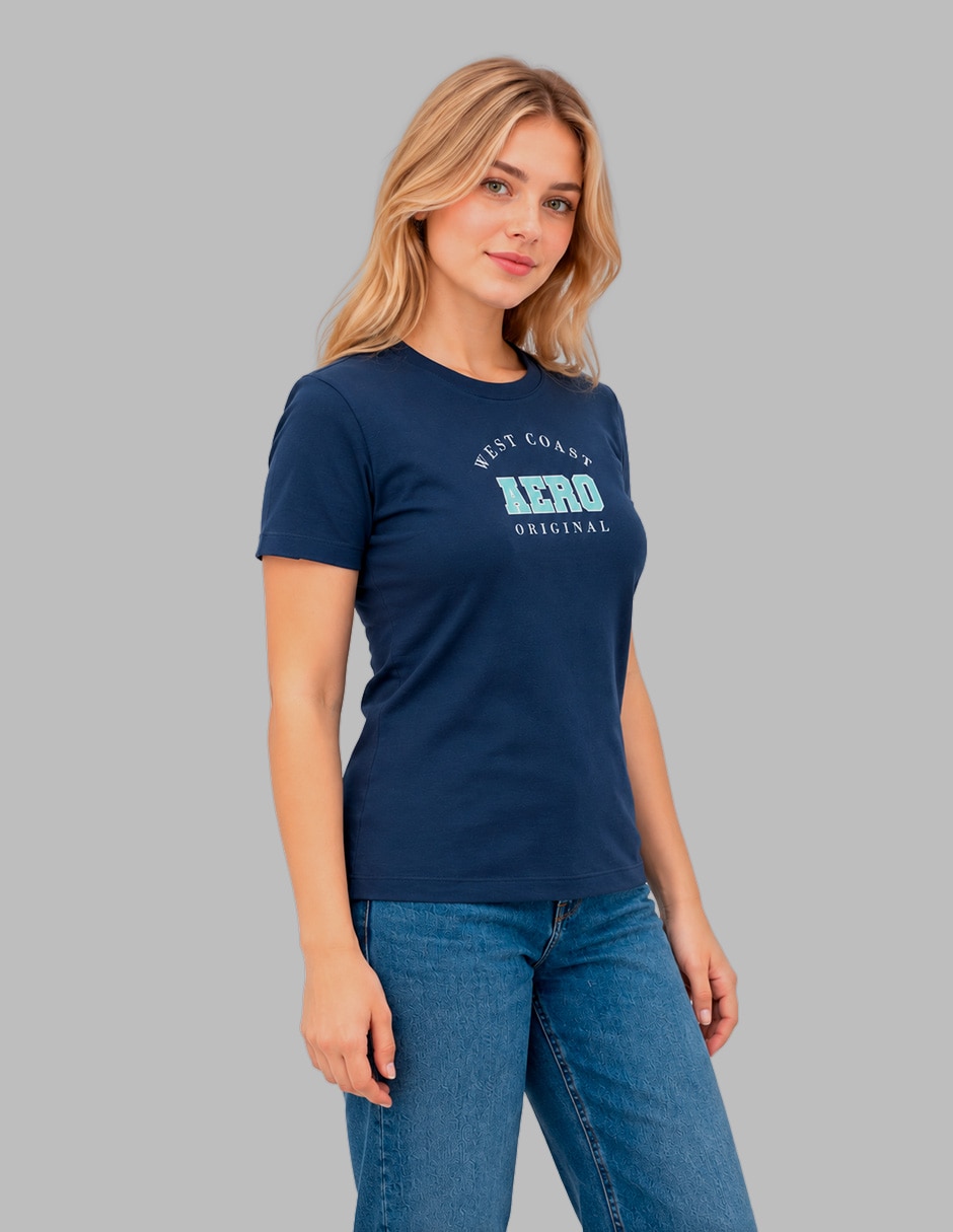 Playera manga corta cuello redondo para mujer 3