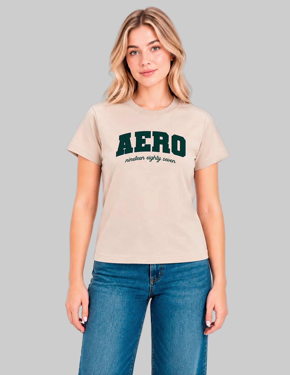 Playera manga corta cuello redondo para mujer Playera manga corta cuello redondo para mujer