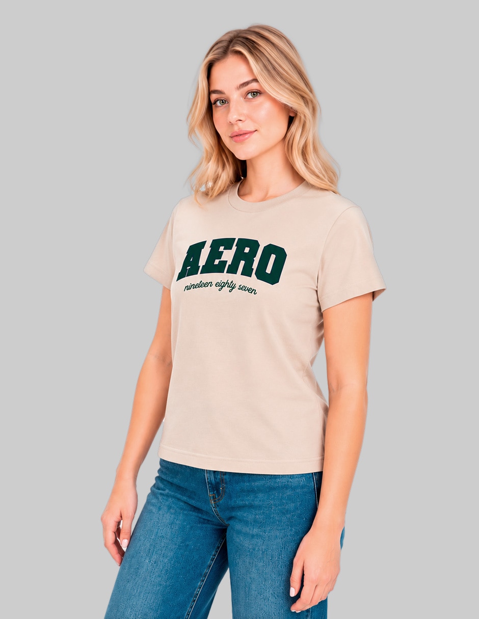Playera manga corta cuello redondo para mujer 3