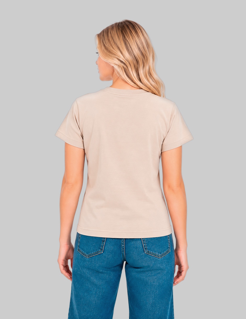 Playera manga corta cuello redondo para mujer 2
