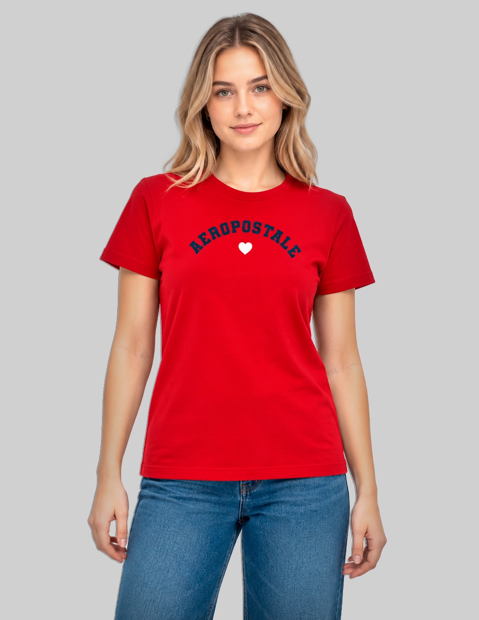 Playera manga corta cuello redondo para mujer 1