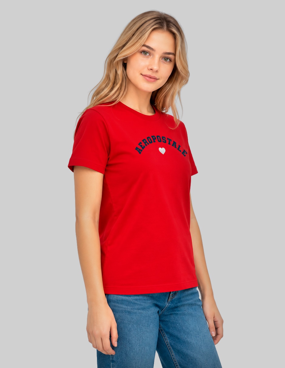 Playera manga corta cuello redondo para mujer 3