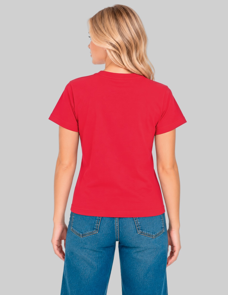 Playera manga corta cuello redondo para mujer 3