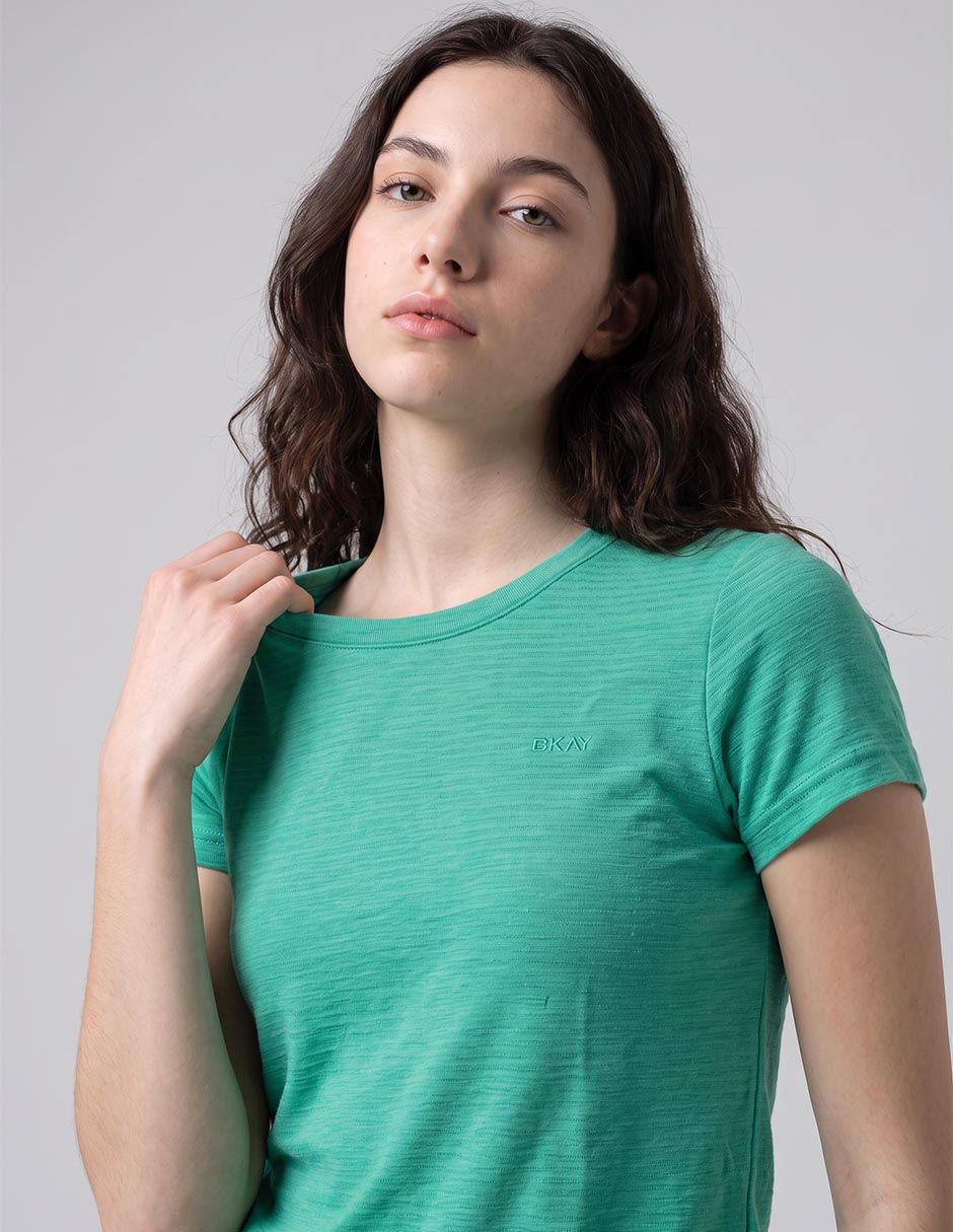 Playera manga corta abercrombie & fitch cuello redondo para mujer 2