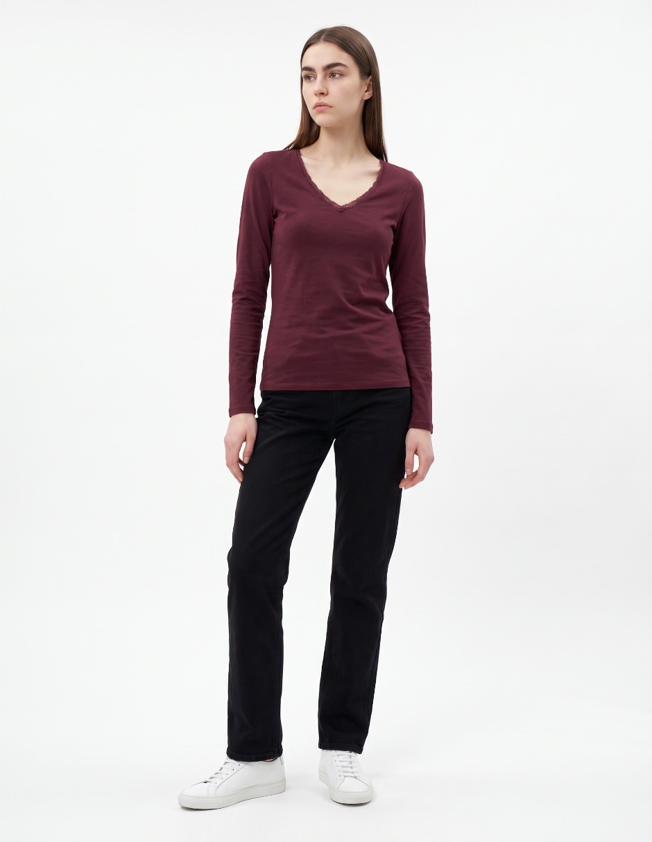 Blusa manga larga para mujer 4