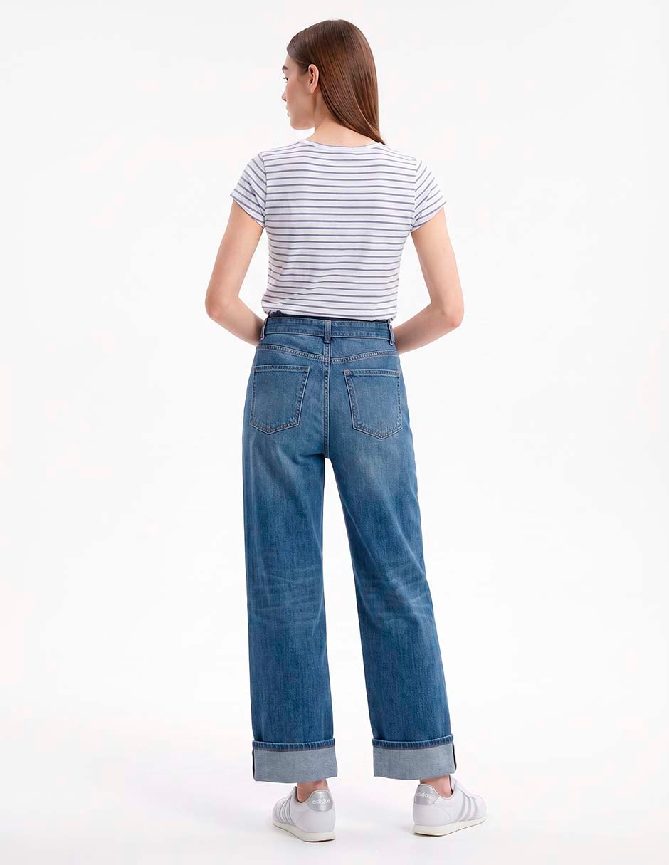 Jeans straight Aeropostale a la cintura para mujer 4