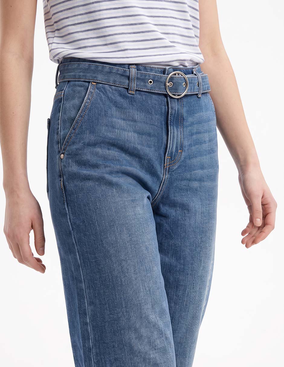 Jeans straight Aeropostale a la cintura para mujer 2