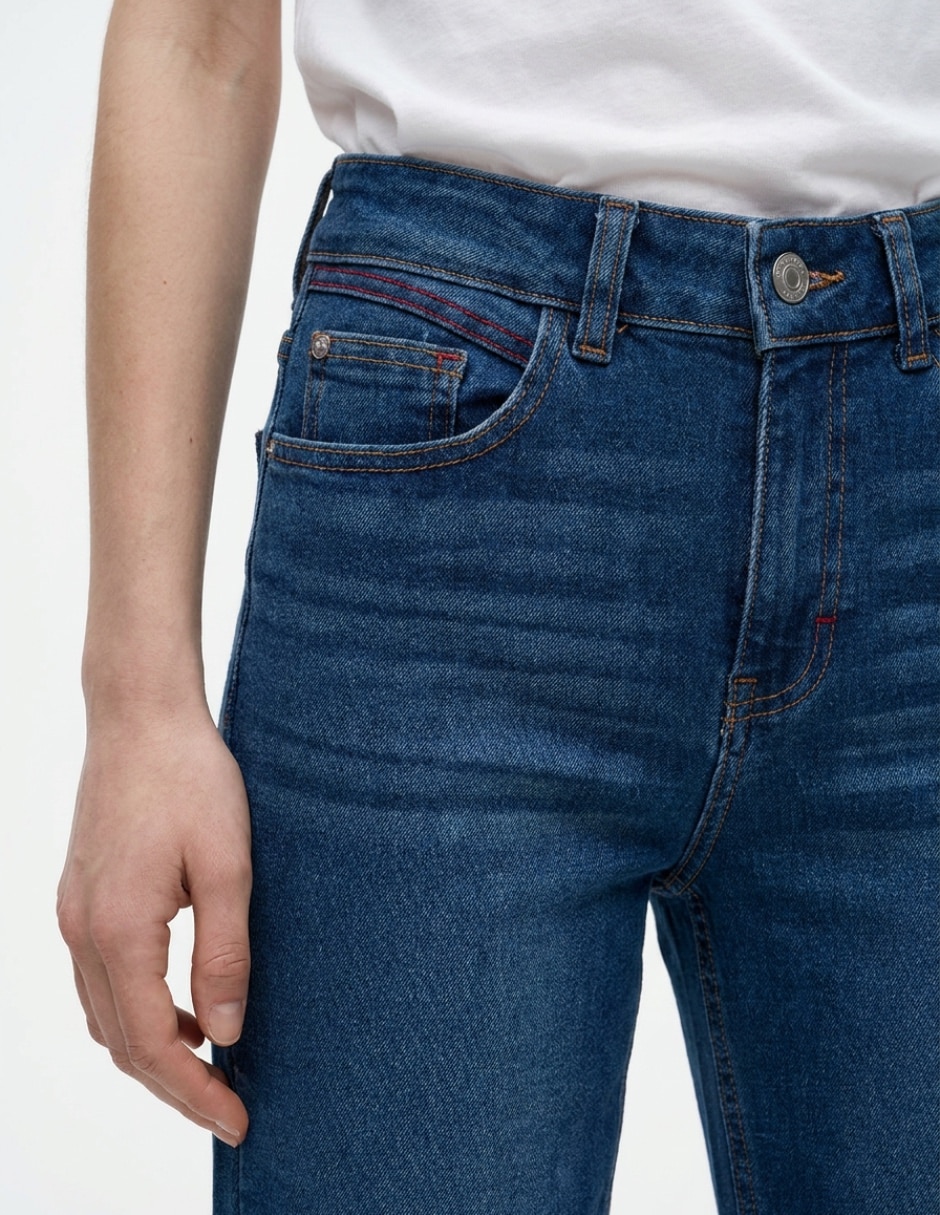 Jeans straight para mujer 4