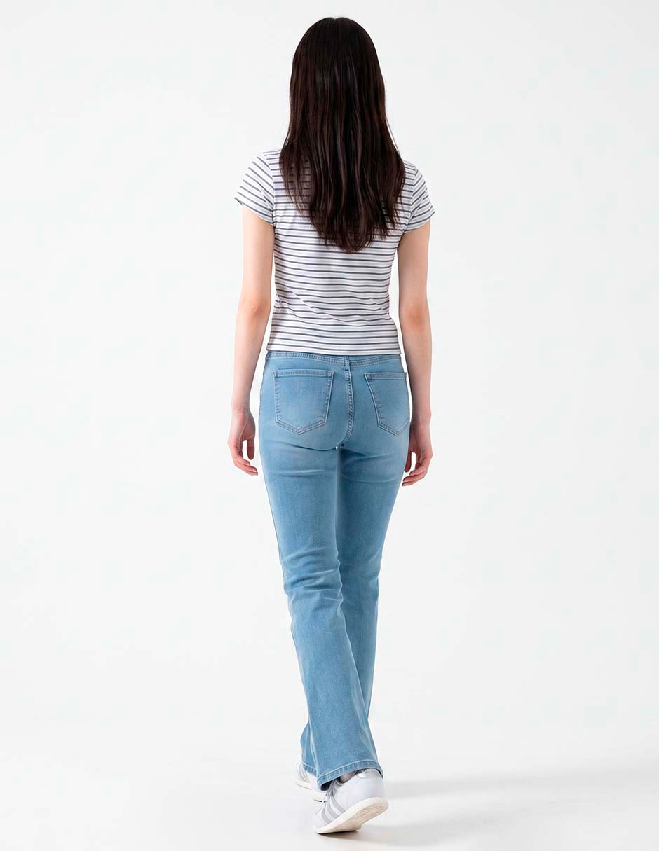 Jeans flare aeropostale a la cintura para mujer 4
