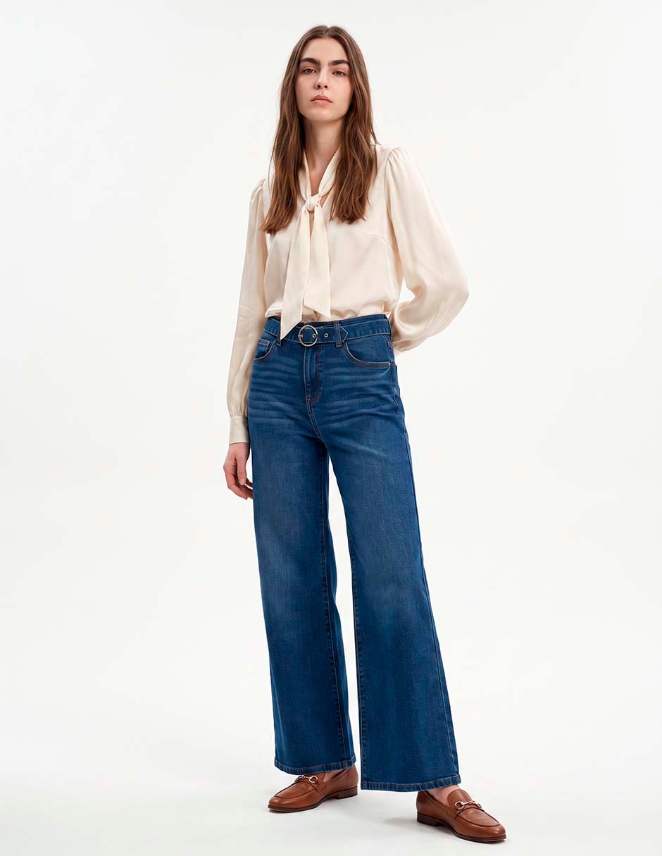 Jeans wide leg para mujer 4