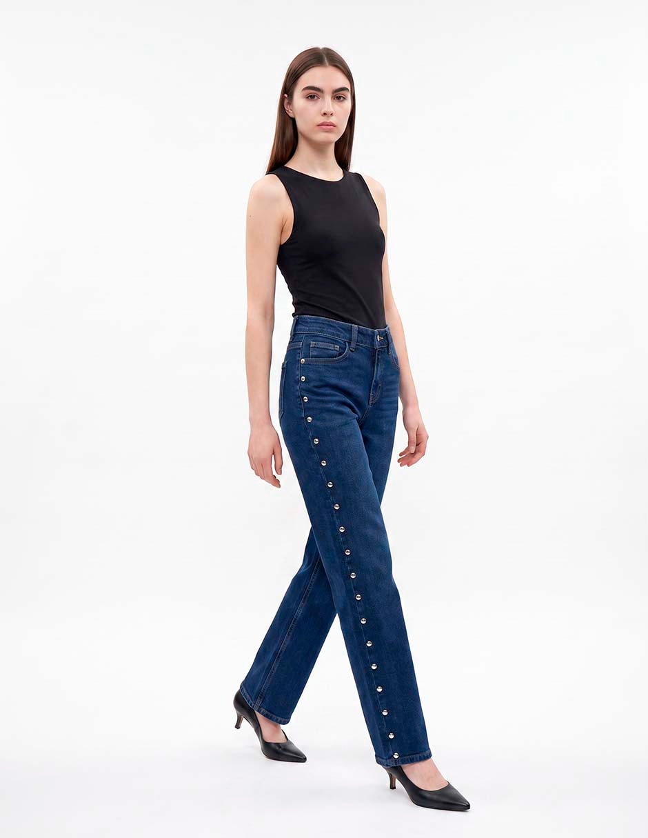 Jeans straight para mujer 5
