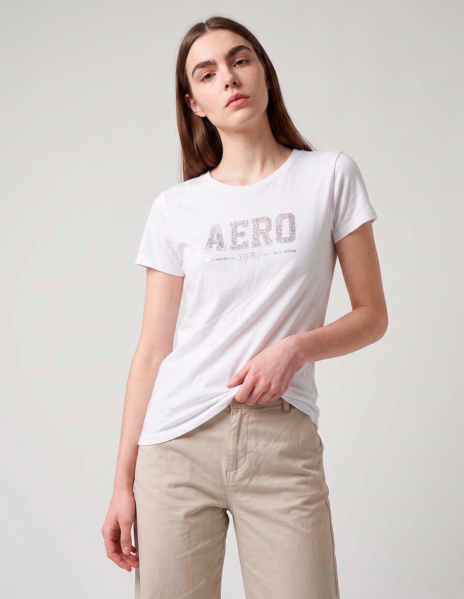 Playera manga corta cuello redondo mujer Playera manga corta cuello redondo mujer