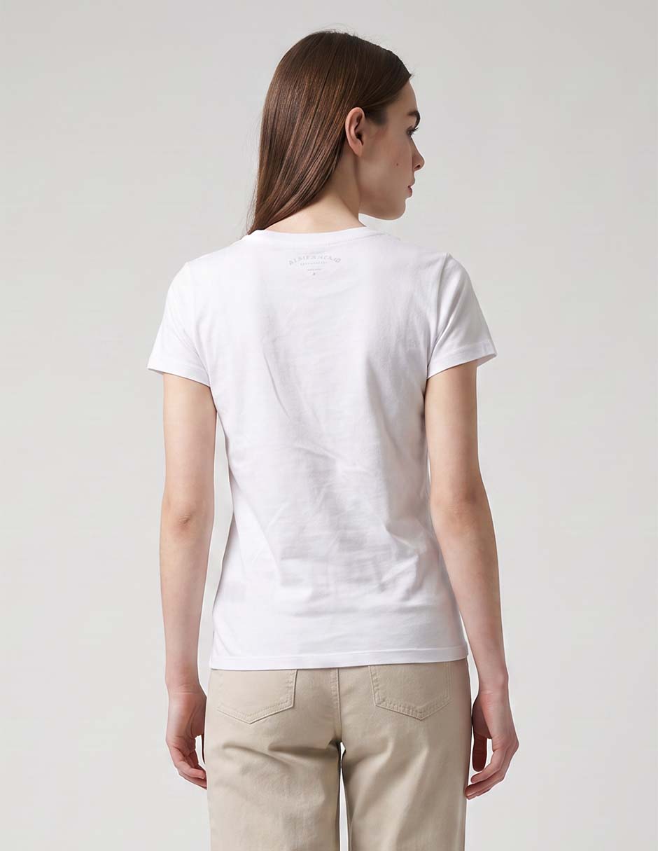 Playera manga corta cuello redondo mujer 4