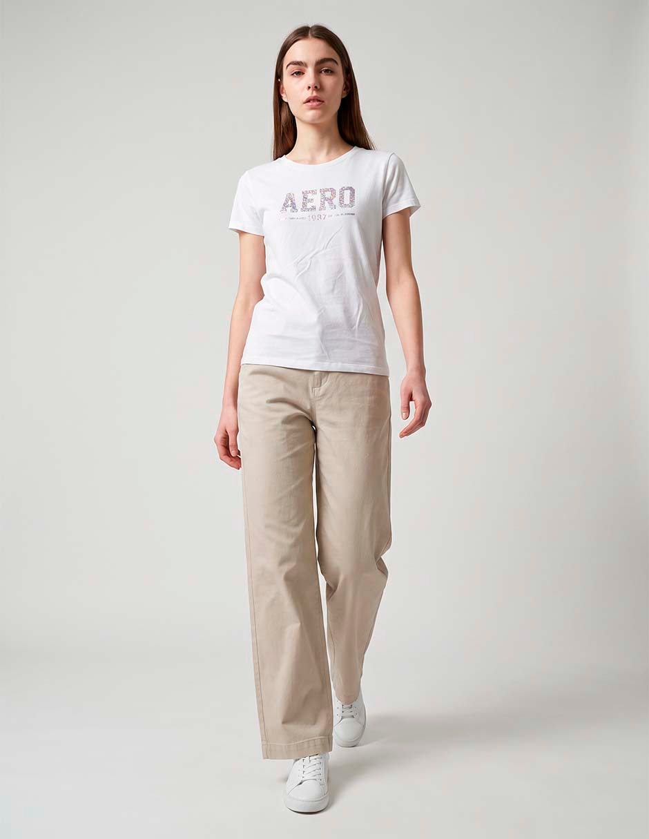 Playera manga corta cuello redondo mujer 3