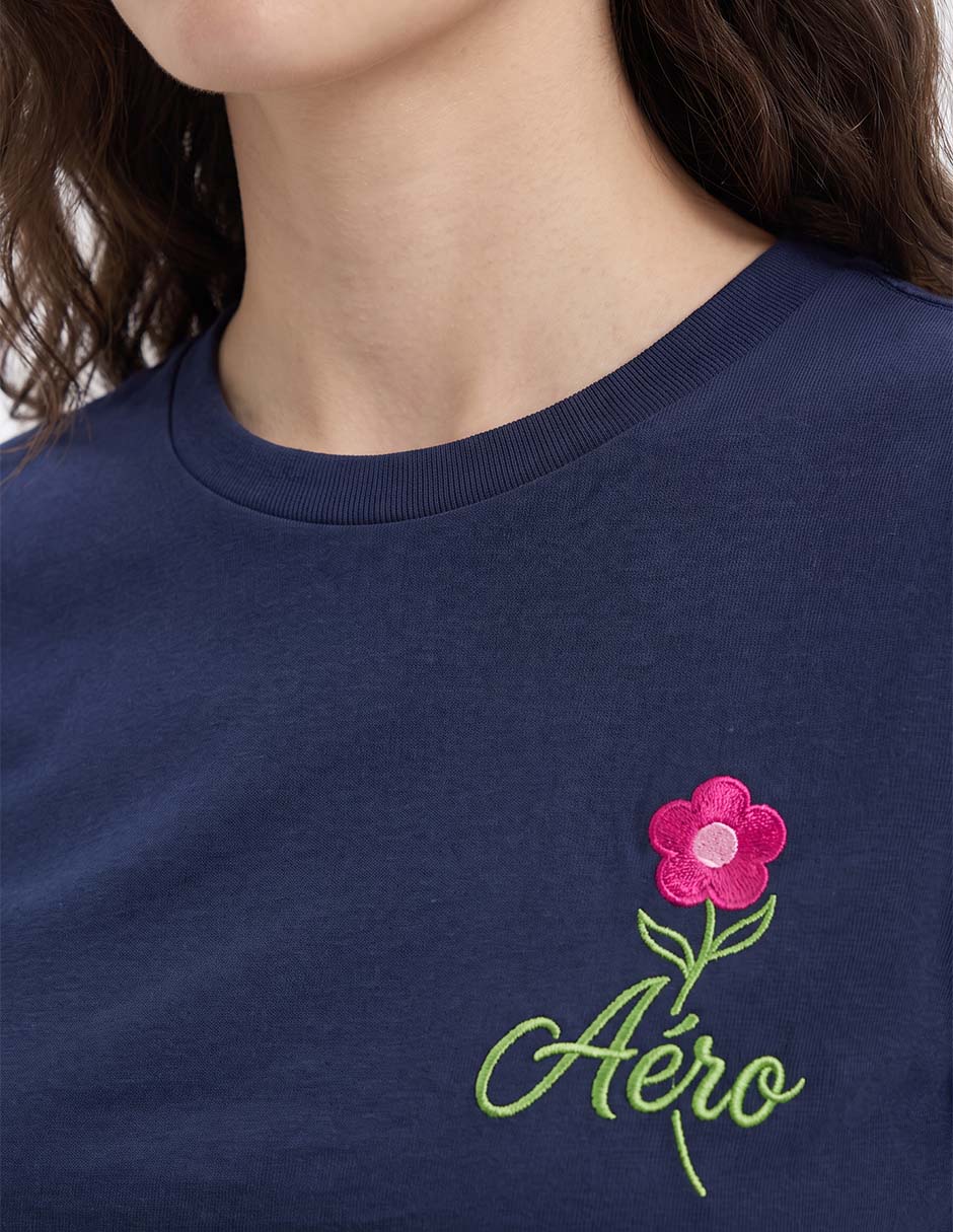Playera manga corta cuello redondo para mujer 2