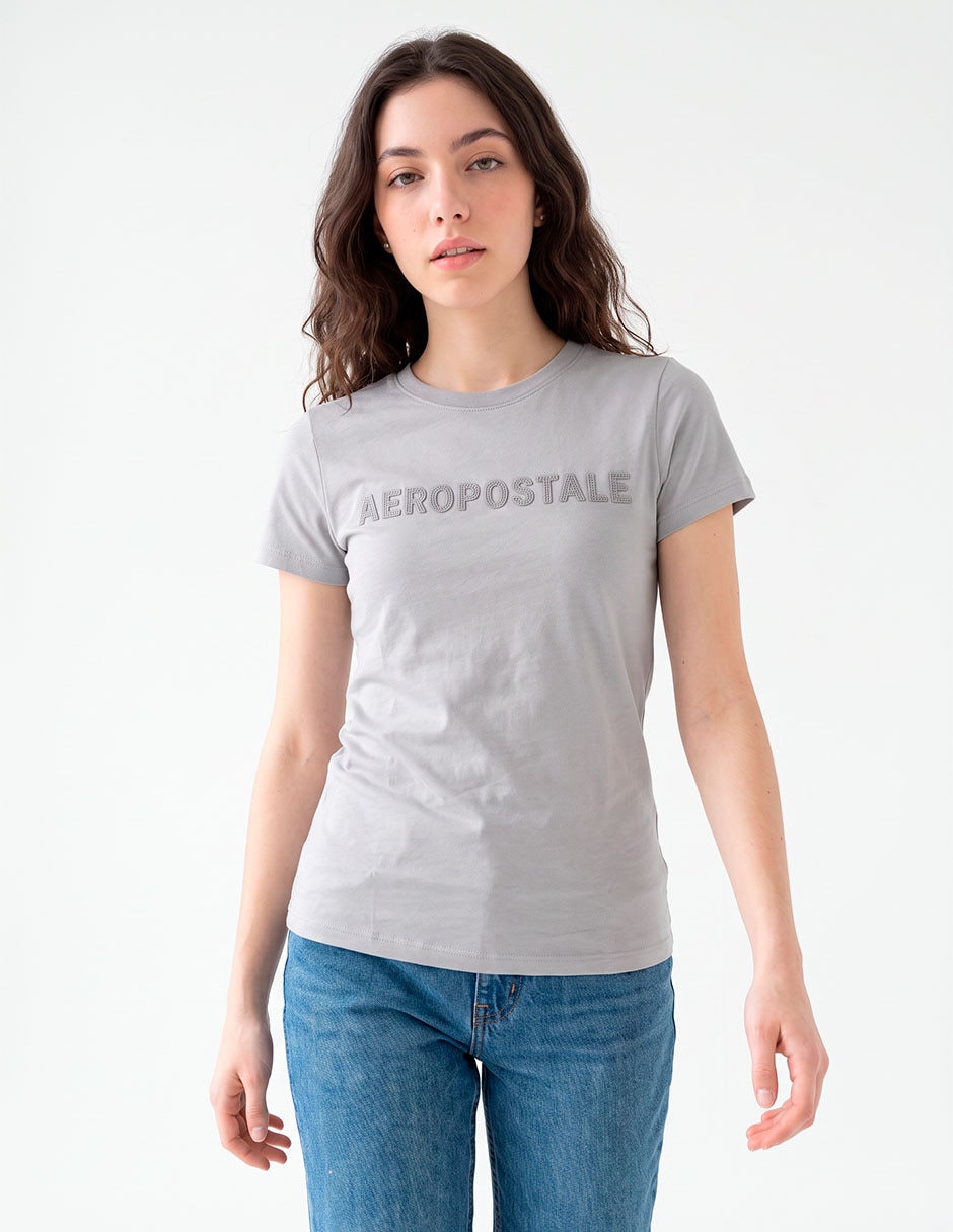 Playera manga corta cuello redondo para mujer Playera manga corta cuello redondo para mujer