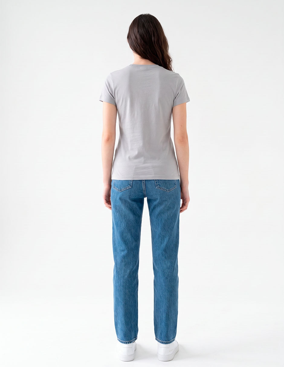 Playera manga corta cuello redondo para mujer 4