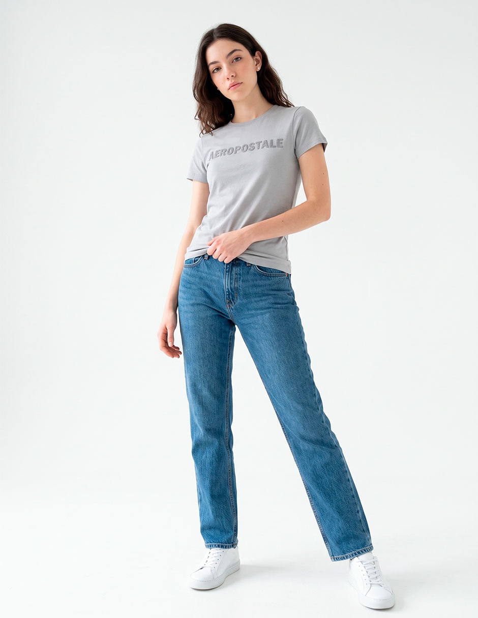 Playera manga corta cuello redondo para mujer 3