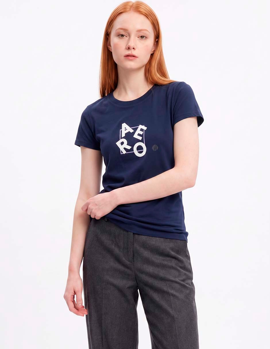 Playera manga corta cuello redondo para mujer Playera manga corta cuello redondo para mujer
