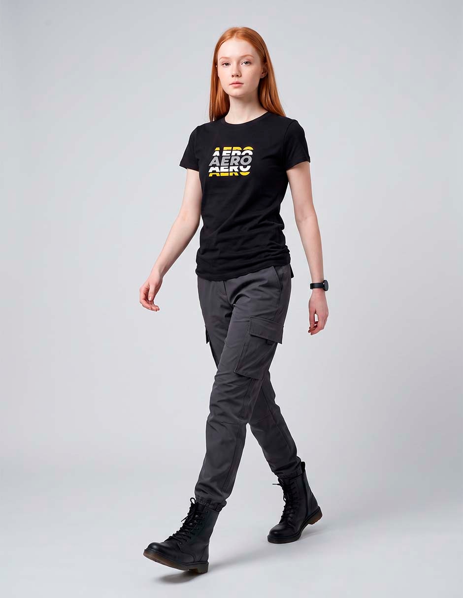 Playera manga corta cuello redondo para mujer 3