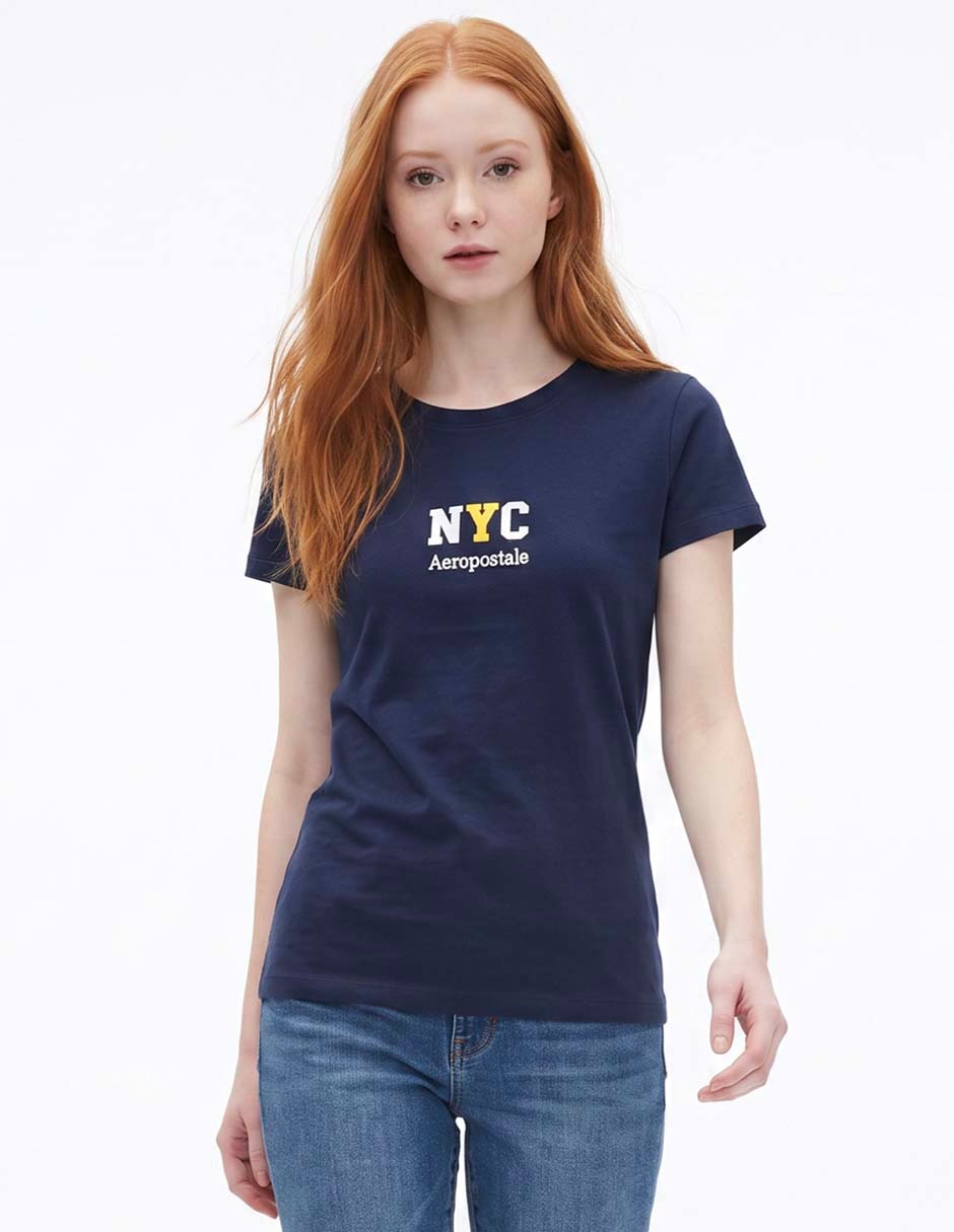 Playera manga corta cuello redondo para mujer Playera manga corta cuello redondo para mujer