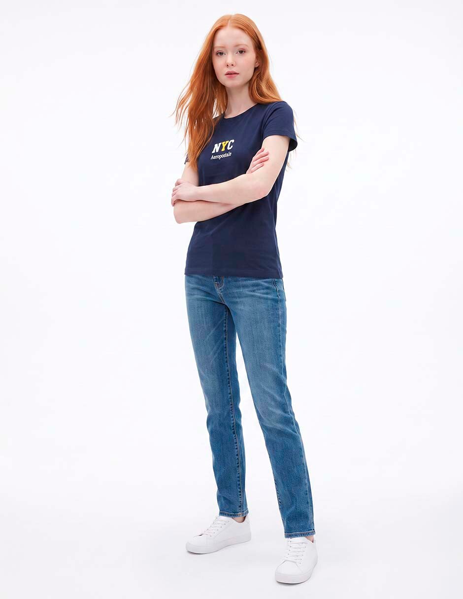 Playera manga corta cuello redondo para mujer 4