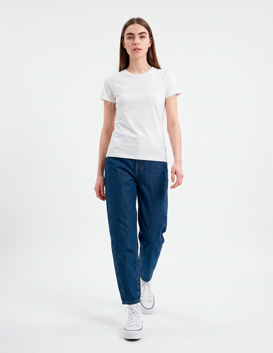 Playera manga corta cuello redondo para mujer Playera manga corta cuello redondo para mujer