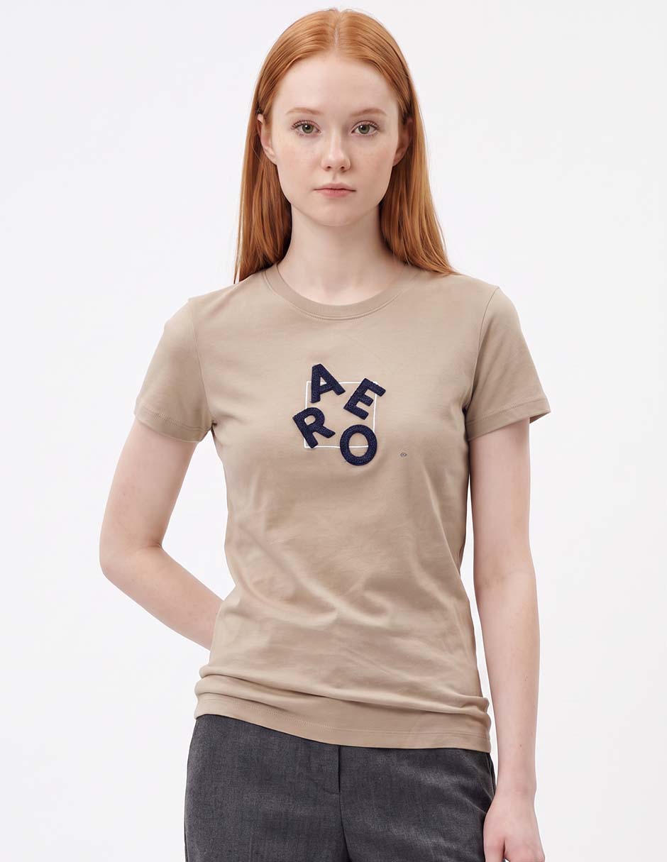Playera manga corta cuello redondo para mujer 1