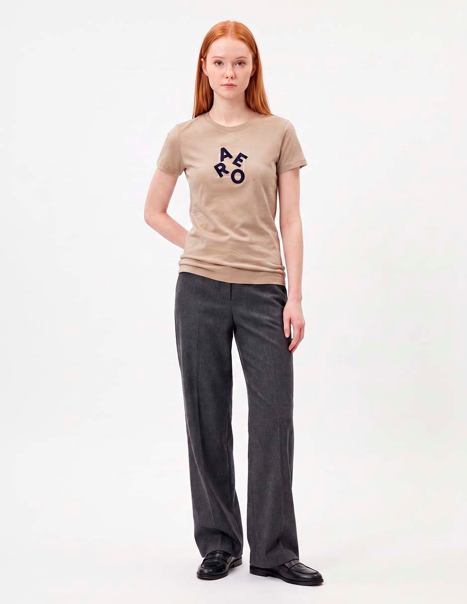 Playera manga corta cuello redondo para mujer 5