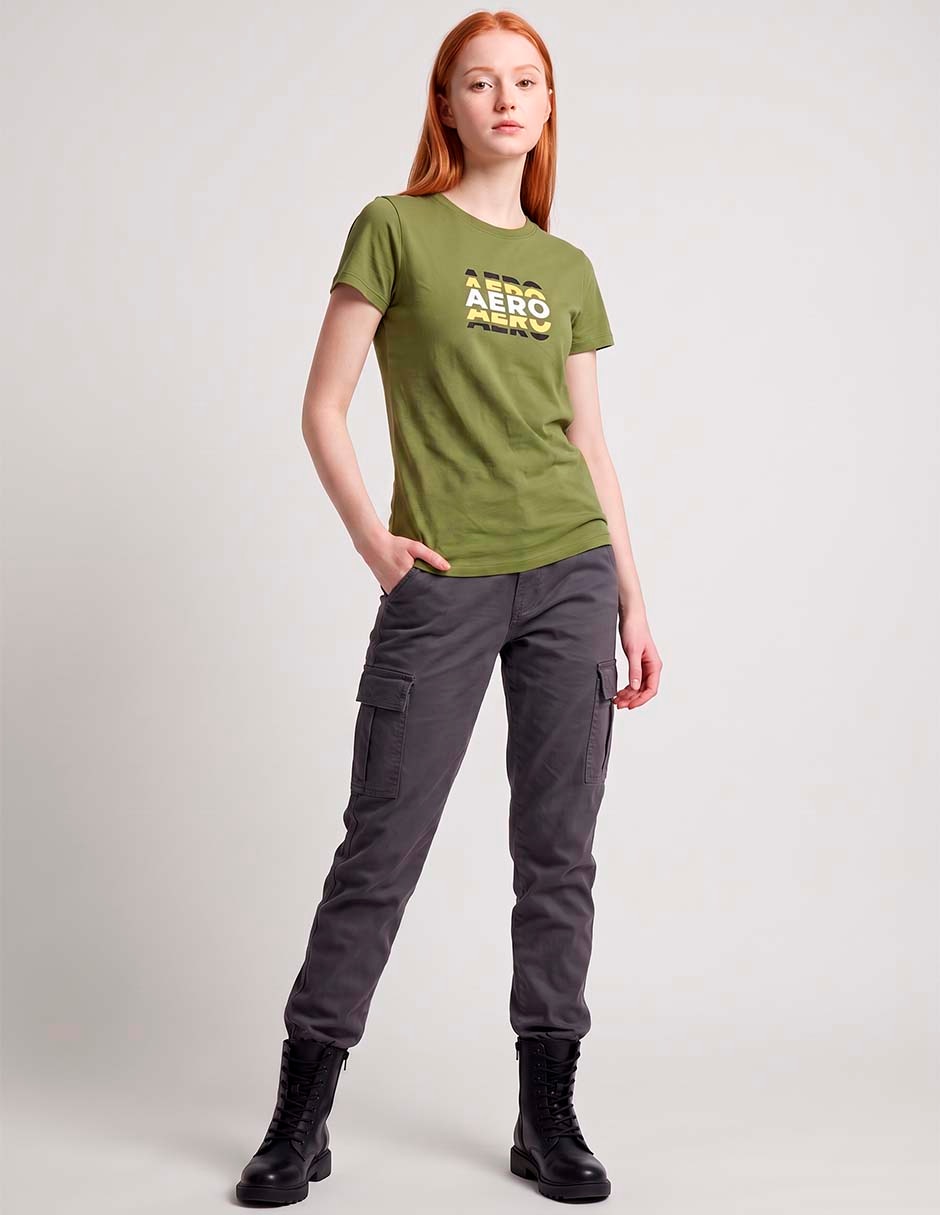 Playera manga corta cuello redondo mujer 3