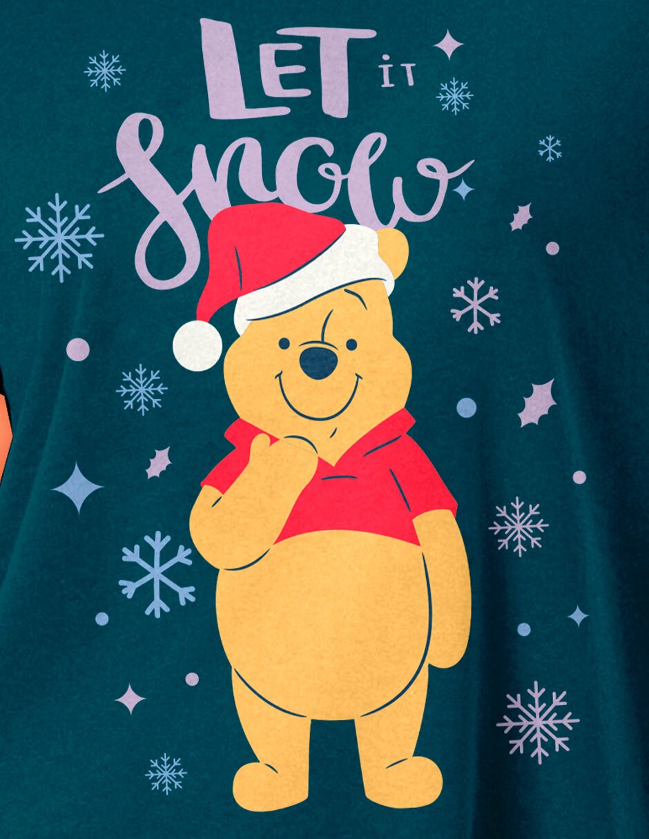 Playera manga corta winnie pooh cuello redondo para mujer 2