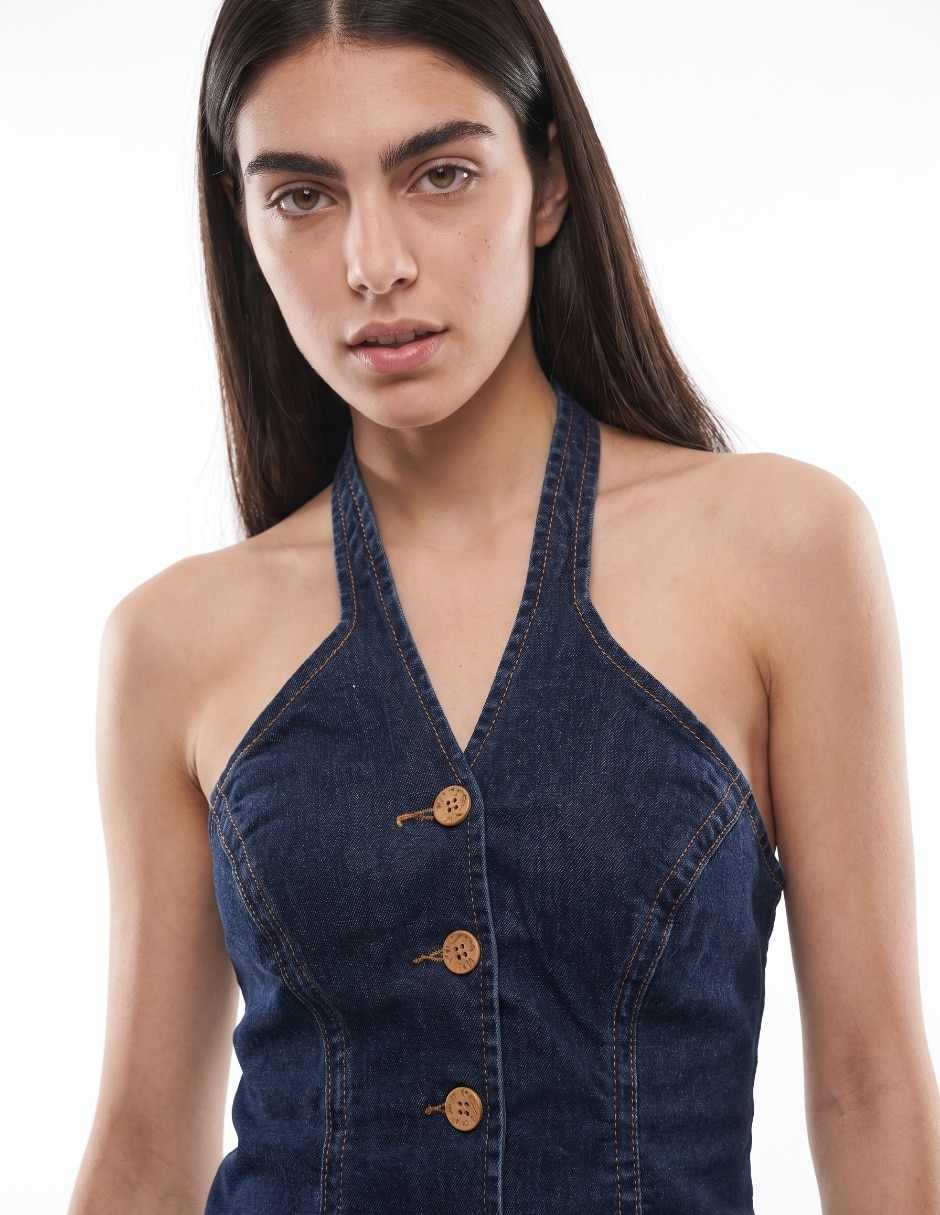 Blusa sin manga para mujer 4