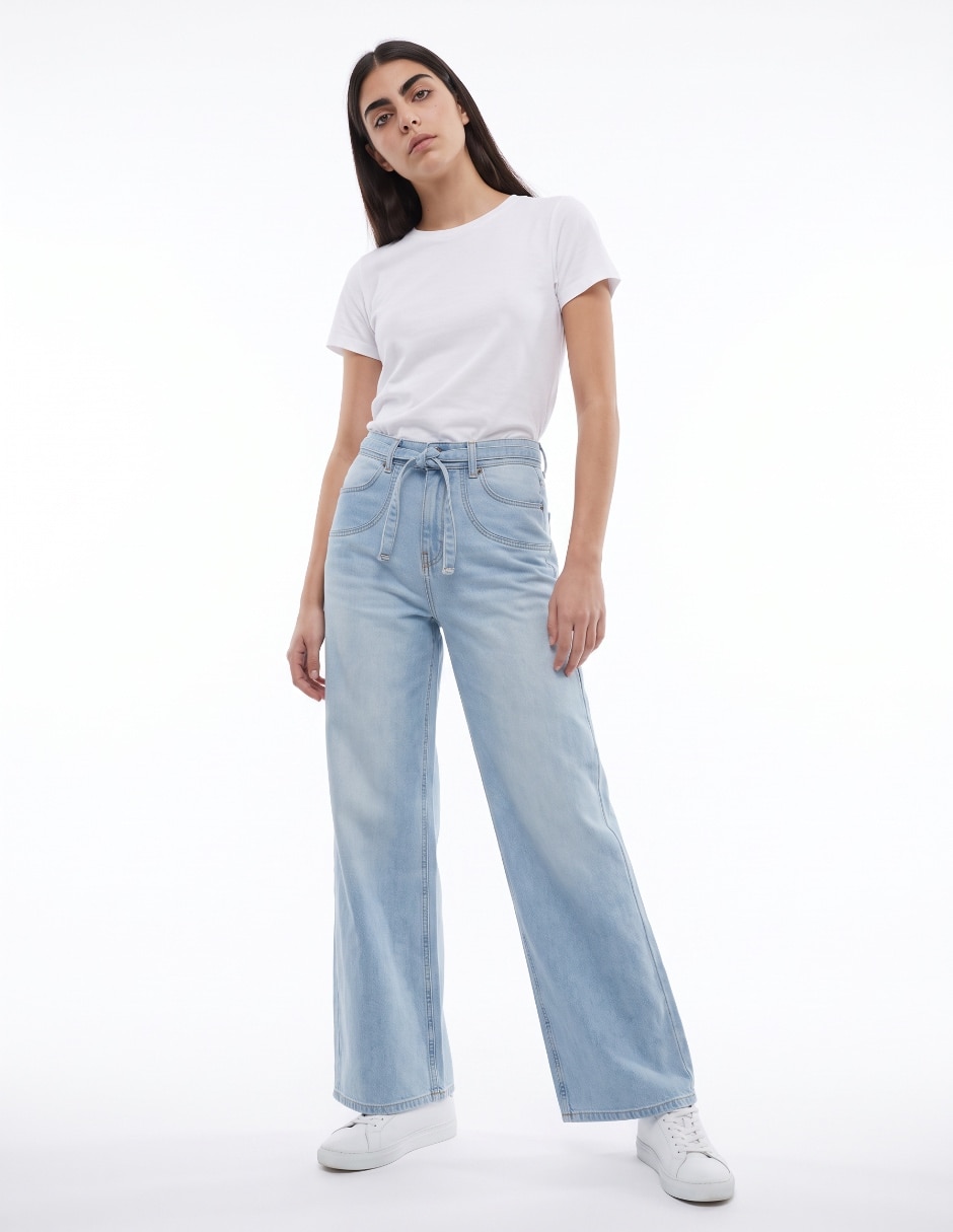 Jeans relaxed wide leg para mujer