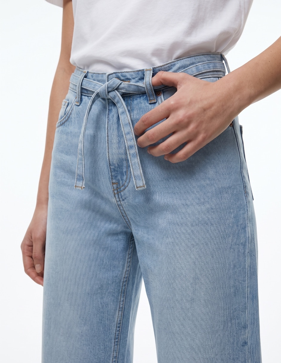 Jeans relaxed wide leg para mujer