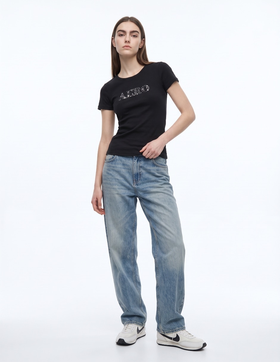 Playera manga corta cuello redondo para mujer 3