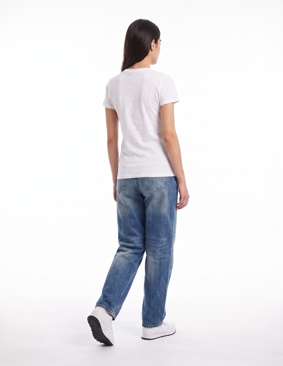 Playera manga corta cuello redondo para mujer 2