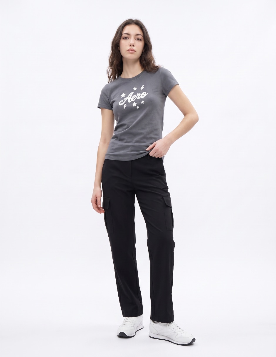 Playera manga corta cuello redondo para mujer 3