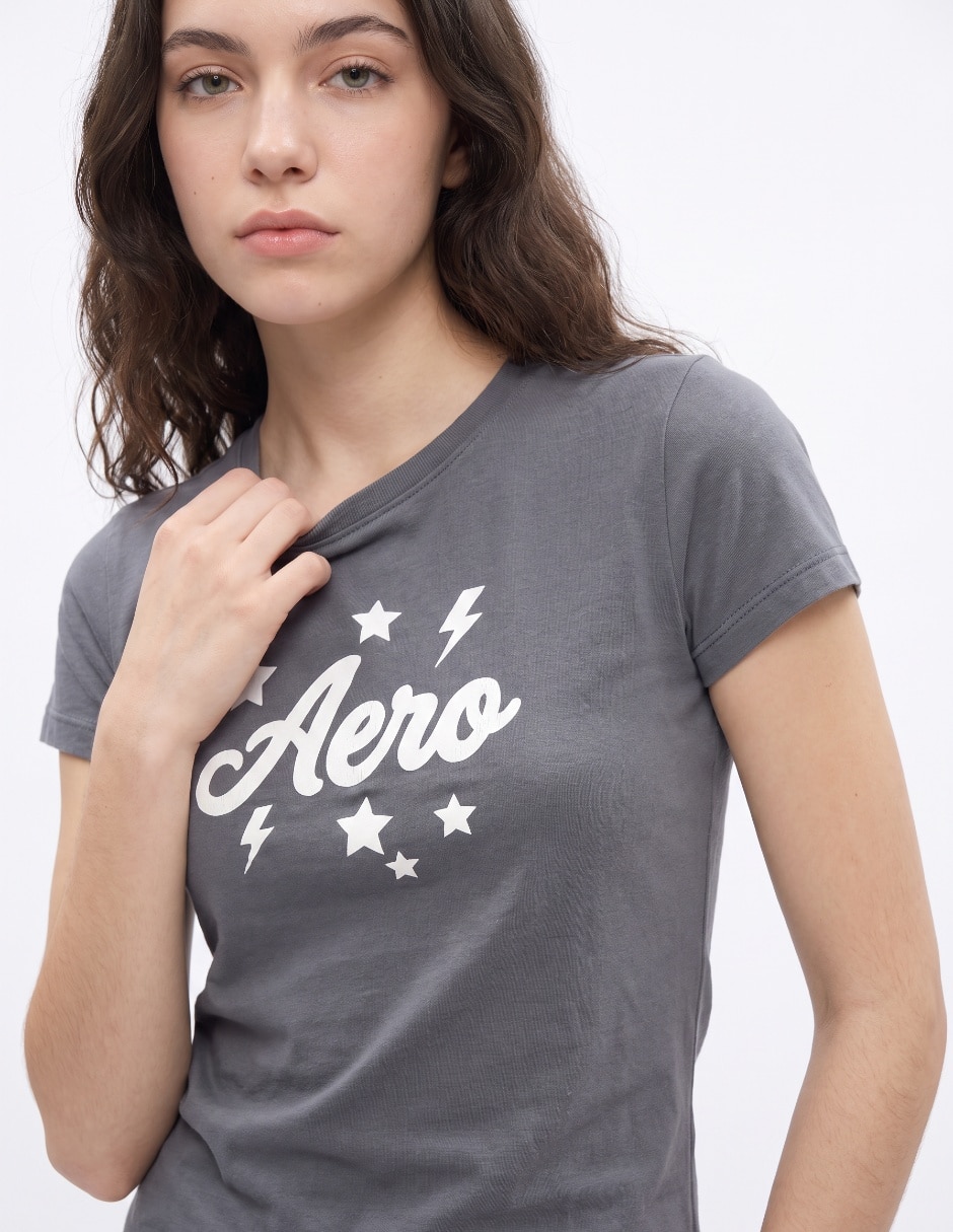 Playera manga corta cuello redondo para mujer 4