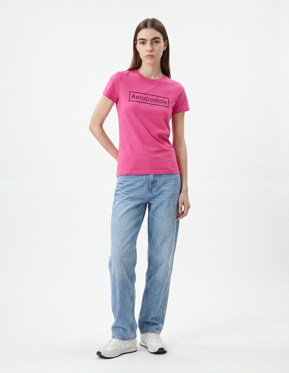 Playera manga corta cuello redondo para mujer 2
