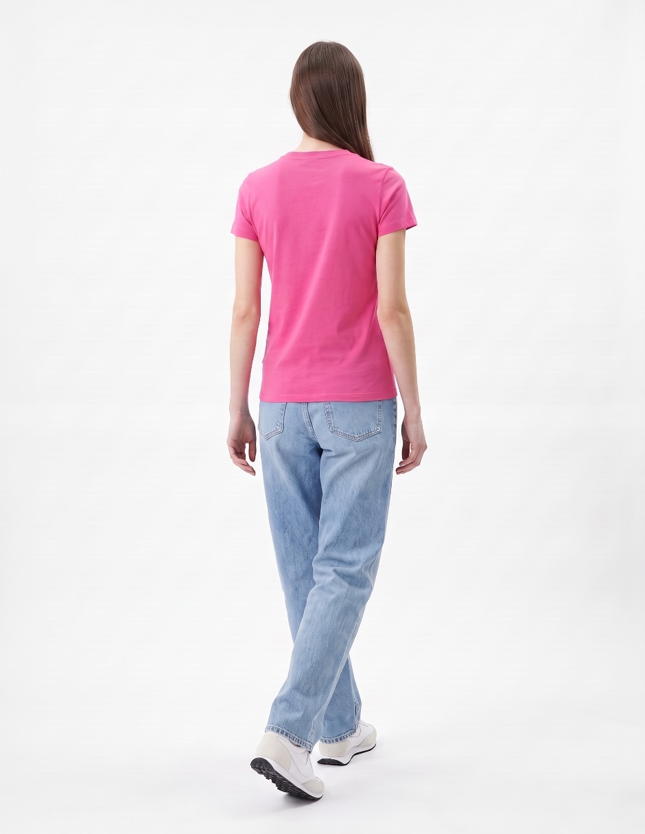 Playera manga corta cuello redondo para mujer 3