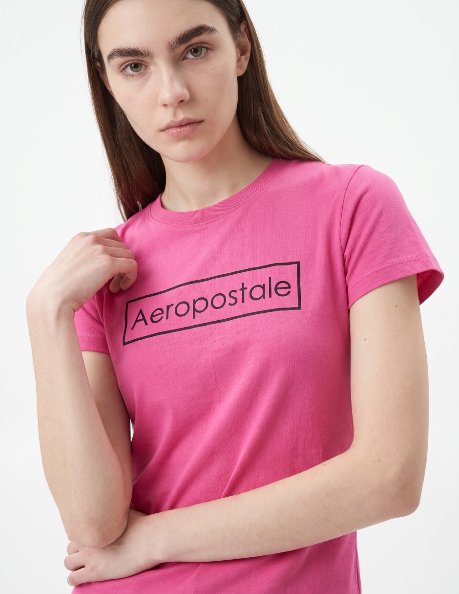 Playera manga corta cuello redondo para mujer 4