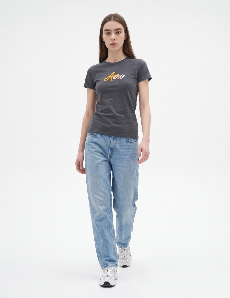 Playera manga corta cuello redondo para mujer 2