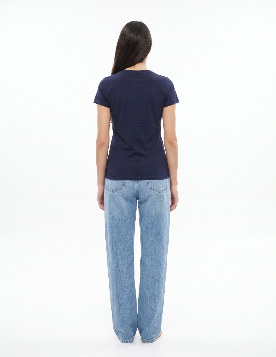 Playera manga corta cuello redondo para mujer 2