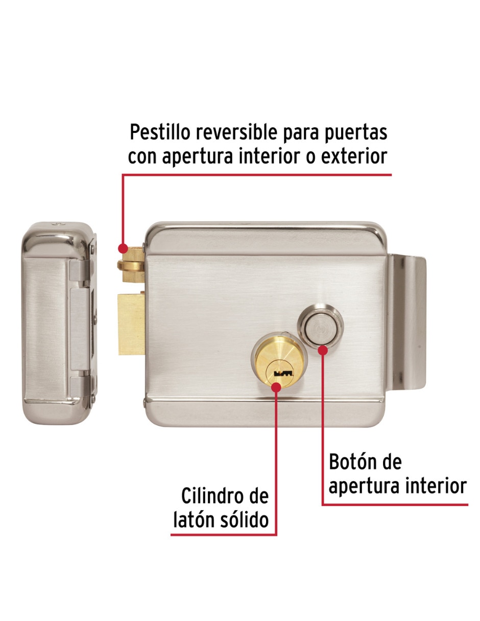 Cerradura electromecánica Hermex CEM-32I de izquierda